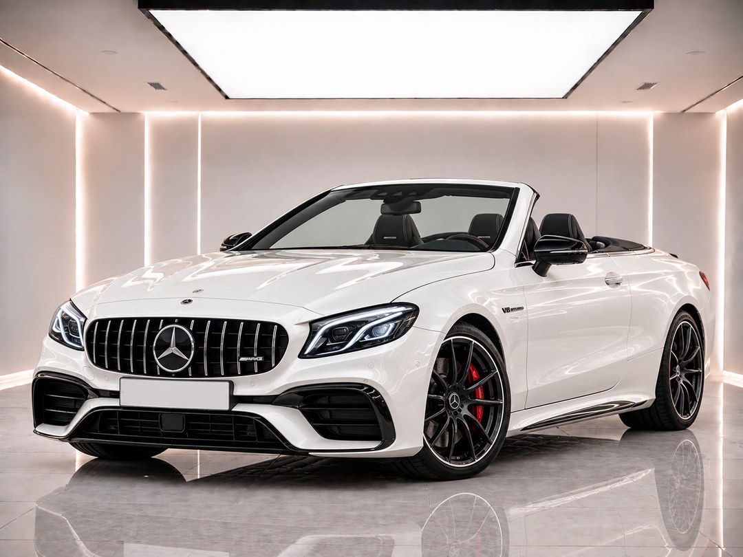 MERCEDES AMG E63  CONVERTIBLE WHITE